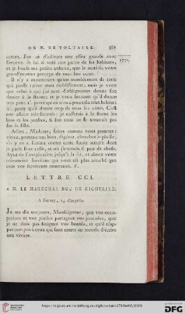 (Lettre CCI - CCX)