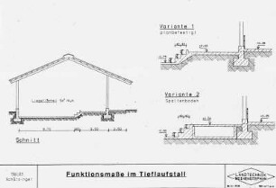 Funktionsmaße im Tieflaufstall