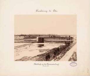 Kanalisierung der Oder Nadelwehr an der Neiße-Mündung: Ansicht der Baustelle