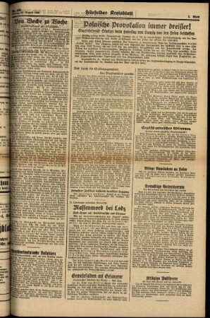 Zweite Ausgabe vom Montag, den 28. August 1939.