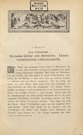 Geschichte der deutschen Litteratur von ihren Anfängen bis auf die neueste Zeit, 1.. Das Mittelalter