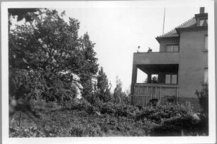 Wohnhaus : Meißen, Stadtparkhöhe 6. Wohnhaus (1934-1935). Gartenfront