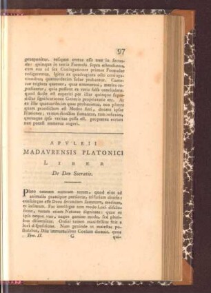 Apvleii Madavrensis Platonici Liber De Deo Socratis