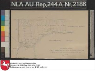 Plan der sogenannten "Strakholter Torfasseln" in der Colonie Vossbarg, Gemeindebezirk Strackholt
