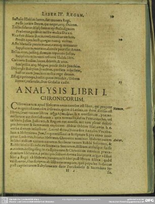 [Analysis Libri Chronicorum]