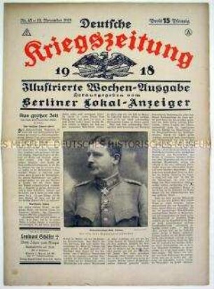 Illustrierte Wochen-Ausgabe des "Berliner Lokal-Anzeiger" mit Bildberichten von verschiedenen Kriegsschauplätzen
