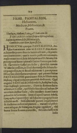 Henricus Pantaleon