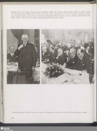 Während der ersten Haager Kriegsschulden-Konferenz