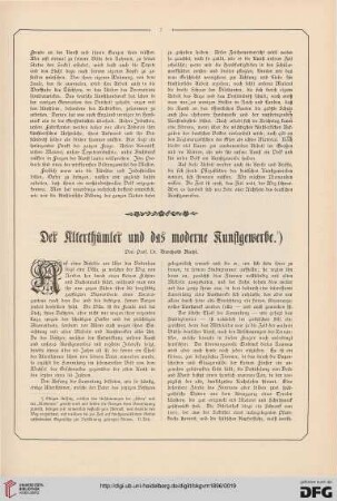 Der Alterthümler und das moderne Kunstgewerbe, [1]