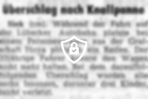 Überschlag nach Knallpanne