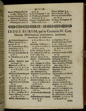 Index Eorum, qui in Centuriis IV. [...]