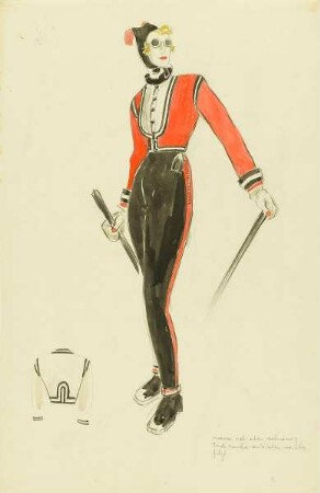 Frau in Skianzug
