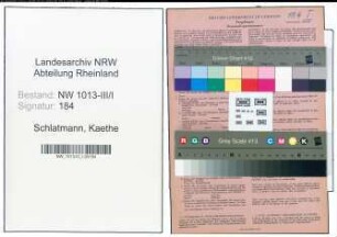Entnazifizierung Kaethe Schlatmann , geb. 11.03.1902 (Fuersorgerin)