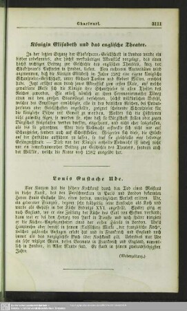Königin Elisabeth und das englische Theater
