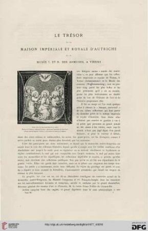 3: Le Trésor de la maison impériale et royale d'Autriche et le Musée i. et r. des armures, à Vienne, [1]