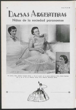 Damas argentinas - Niñas de la sociedad paranaense