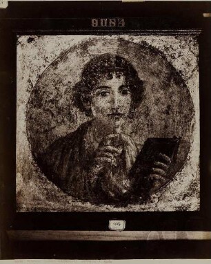 9238 Napoli - Museo Nazionale: Affreschi. Saffo