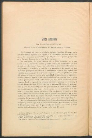 Lírica argentina - [Introducción]