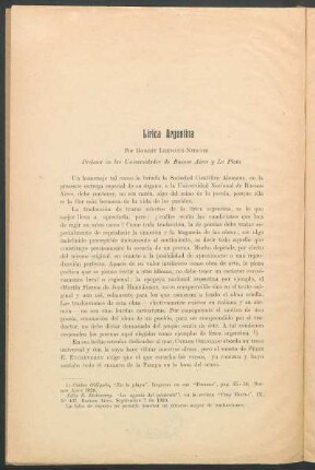 Lírica argentina - [Introducción]