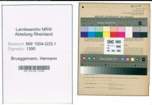 Entnazifizierung Hermann Brueggemann , geb. 24.08.1906 (Lehrer)