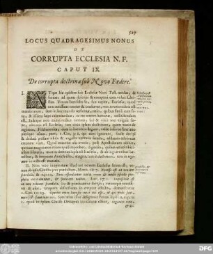 Locus Quadragesimus Nonus De Corrupta Ecclesia N. F.