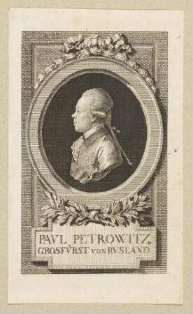 Bildnis von Paul I. (1754-1801) Zar von Russland