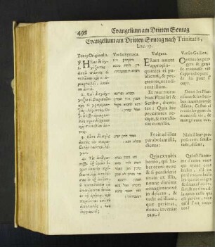 Evangelium am Dritten Sontag nach Trinitatis, Luc. 15. [u. a.]