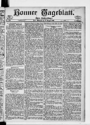 Bonner Tageblatt. 1883-1890