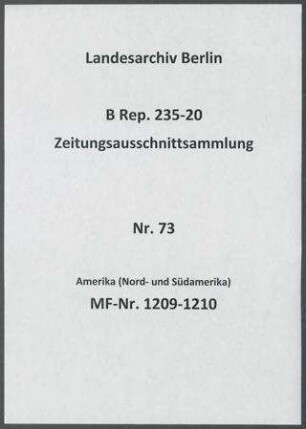 Amerika (Nord- und Südamerika)