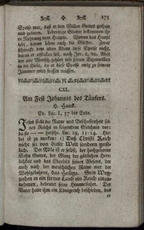 CXL. Am Fest Johannis des Täufers. Ev. Luc.I, 57 bis Ende.