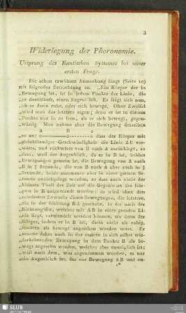 Widerlegung der Phoronomie