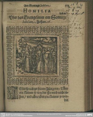 Homilia Uber das Evangelium am Sontage Jubilate, Johan. 16.