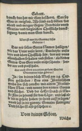 Vom dritten Gebott.