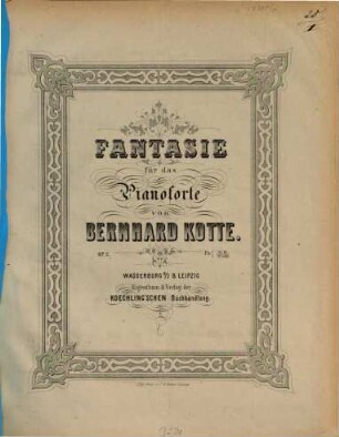 Fantasie : für d. Pianoforte ; op. 2