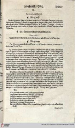 Alia. Salutatio ut supra. Oberschrifft.DerHochgebornen Fürstin /Frawen Magdalena Elisabethen/Herzogin zu Braunschweig und Lünenburg/...