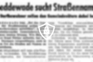 Meddewade sucht Straßennamen
