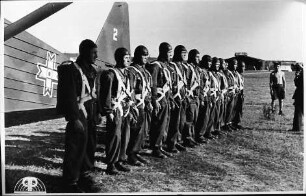 [Ukraine: Rumänische Luftwaffenpiloten, angetreten]