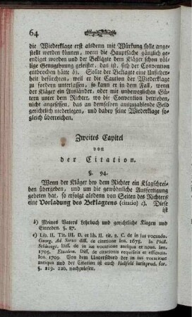 Zweites Capitel von der Citation.