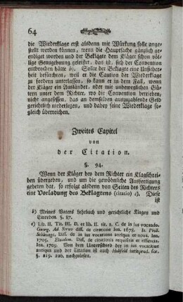 Zweites Capitel von der Citation.