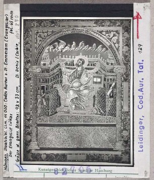 München, Bayerische Staatsbibliothek: CLM 14000 (Codex Aureus aus St. Emmeran), fol. 65r, Evangelist Lukas