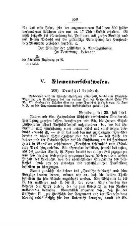 Deutsches Lesebuch : [V. Elementarschulwesen]