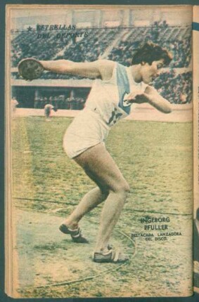 Ingeborg Pfuller, destacada lanzadora del disco - [Fotografía] : Estrellas del deporte