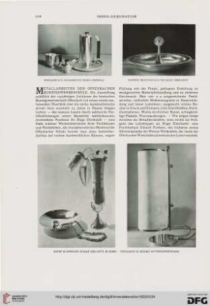 Metallarbeiten der Offenbacher Kunstgewerbeschule