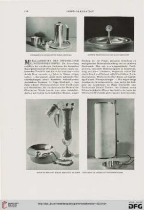 Metallarbeiten der Offenbacher Kunstgewerbeschule