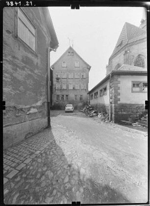 Schmalkalden, Altmarkt 3. Wohnhaus. Giebelfront (vom Kirchhof)