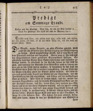 Predigt am Sonntage Exaudi. - Predigt am ersten Pfingsttage, Nachmittage.