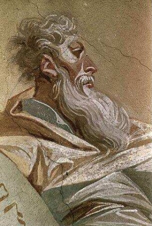 Die Heilige Dreifaltigkeit umgeben von den Heiligen Petrus, Paulus, Benedikt und Koloman sowie Moses und Aaron
