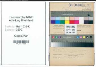 Entnazifizierung Karl Klesse , geb. 06.05.1901 (Angestellter)