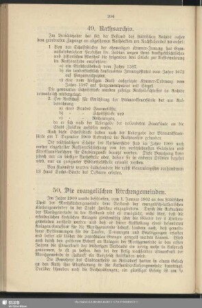 50. Die evangelischen Kirchengemeinden