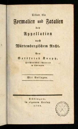 I-IV, Titelblatt